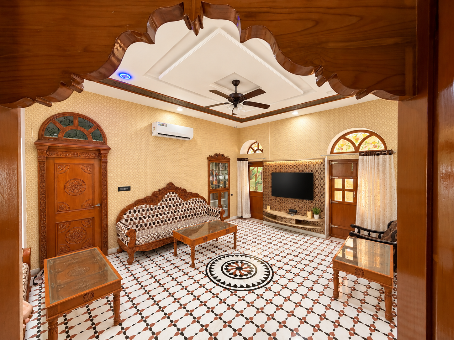 A gathering space at Maalani Raj Heritage